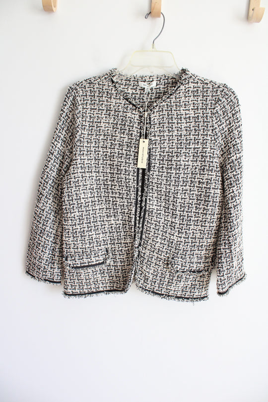 NEA Max Studio Black White Tween Woven Jacket | M