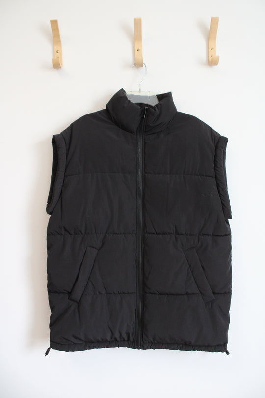 H&M Divided Black Puffer Vest | L