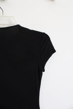 International Concepts Black V-Neck Top | S