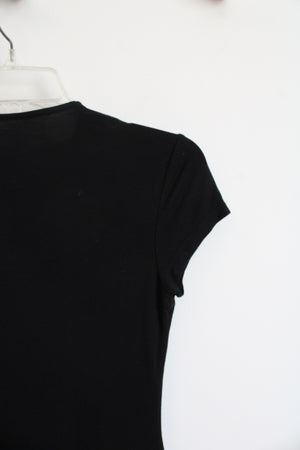 International Concepts Black V-Neck Top | S