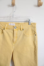 LOFT Pale Yellow Modern Skinny Crop Jeans | 29/8
