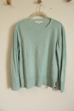 Bianco & Blu Light Blue Italian Cashmere & Wool Blend Sweater | L