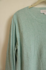 Bianco & Blu Light Blue Italian Cashmere & Wool Blend Sweater | L