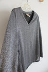 Faded Glory Gray Metallic Long Sleeved Top | 1X
