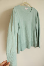 Bianco & Blu Light Blue Italian Cashmere & Wool Blend Sweater | L