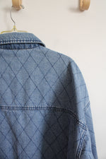 Celebrity Pink Diamond Patterned Denim Jacket | XL