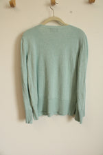 Bianco & Blu Light Blue Italian Cashmere & Wool Blend Sweater | L