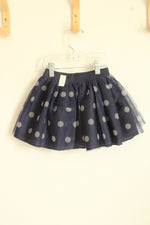 NEW Children's Place Navy Blue and White Polka Dot Tulle Skirt | 4T