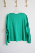 Nike Kelly Green Pink & Blue Logo Crewneck Sweatshirt | 2X