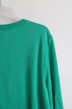 Nike Kelly Green Pink & Blue Logo Crewneck Sweatshirt | 2X