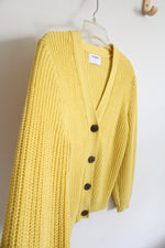Old Navy Yellow Button Down Cardigan | S