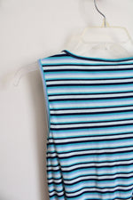a.n.a Blue Striped Tied Tank Top | XS