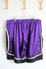 AND1 Purple Black & White Basketball Shorts | 3XL