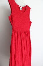 Coldwater Creek Red Smocked Dress | 14 Petite