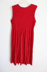 Coldwater Creek Red Smocked Dress | 14 Petite