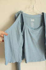 NEW SO Baby Blue Rib Knit Cardigan and Tank Top | 7