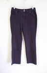Coldwater Creek Classic Fit Straight Leg Eggplant Purple Jeans | 8