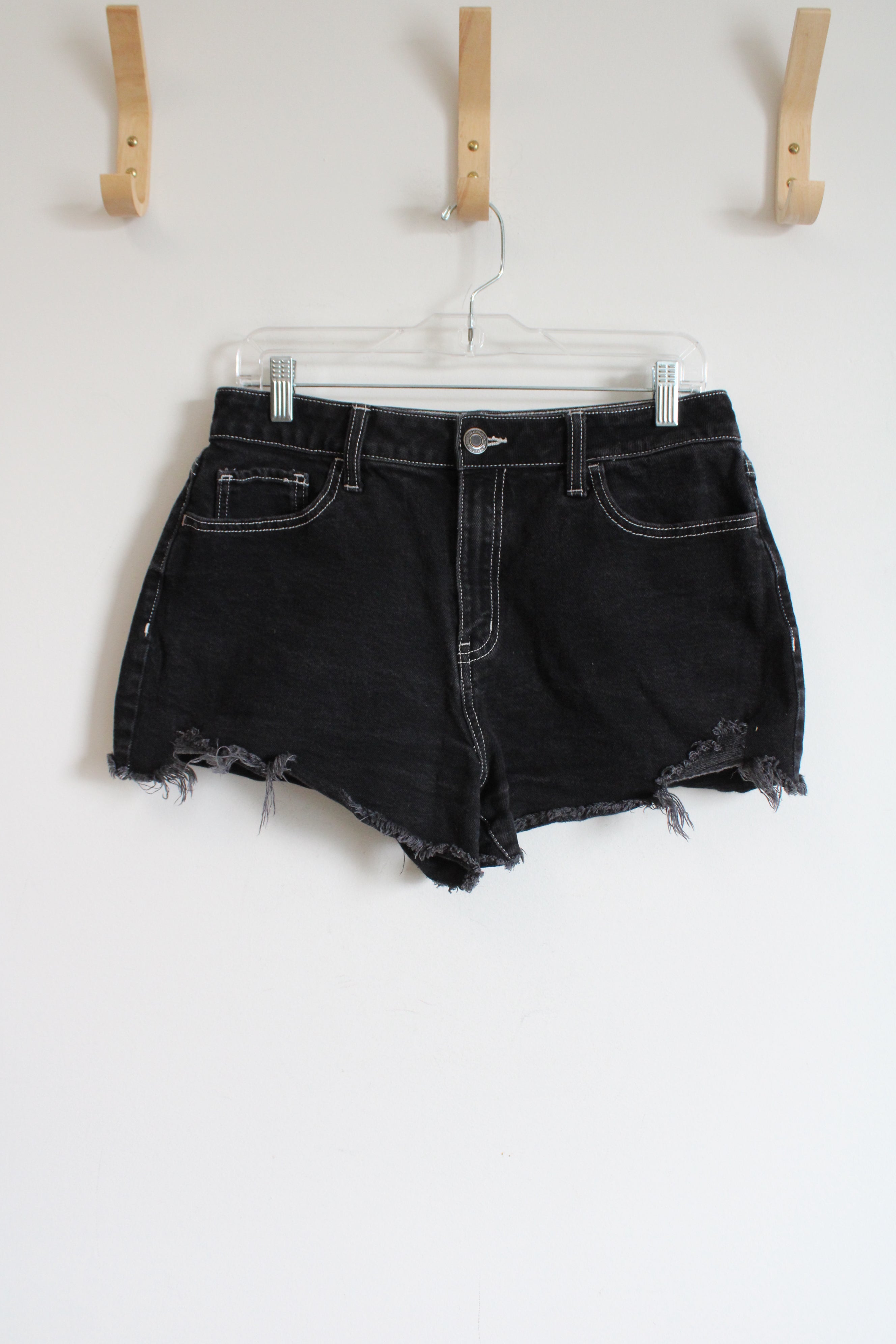 SO Super High Rise Black Denim Cuttoff Shorts | 11/30W