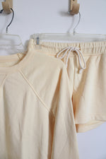 NEW Lou & Grey Butter Yellow Sweatshirt & Shorts Set | XXS Petite