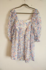 NEW Storia Purple Floral Babydoll Tulle Dress | M