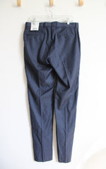 NEW Paul Frederick Navy Blue Striped Wool Dress Pants | 34