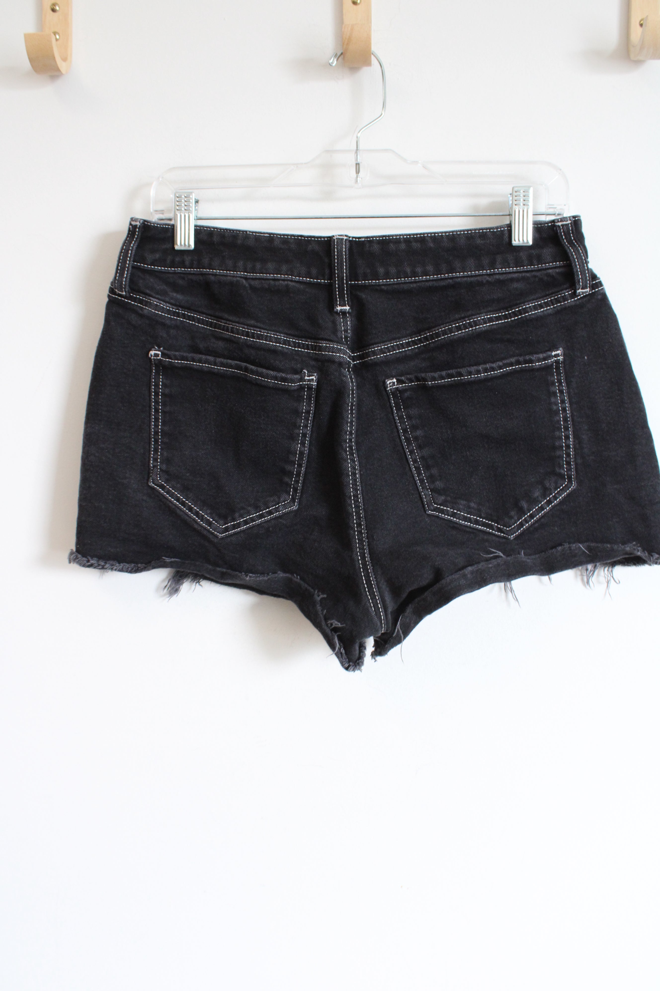 SO Super High Rise Black Denim Cuttoff Shorts | 11/30W