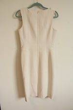 NEW White House Black Market Cream Light Palomino Structured Dress | 6