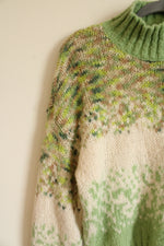 Aerie Green Wool Blend Mock Neck Sweater | S
