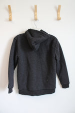 Children's Place Varsity League Legend Gray Sherpa Lined Full Zip Jacket | Youth XXL (16)