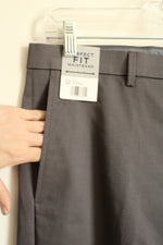 NEW Haggar Gray Perfect Fit Waistband Dress Pants | 32x34