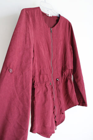 Maurices Maroon Sueded Jacket | M