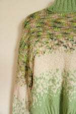 Aerie Green Wool Blend Mock Neck Sweater | S
