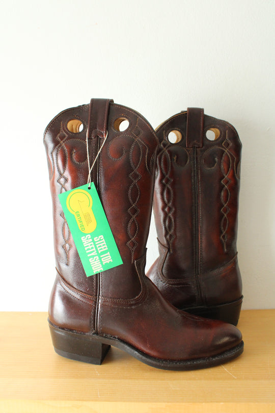 NEW Iron Age Brown Western Cowgirl Steel Toe Boots | Size 6.5
