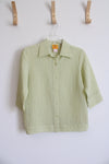 Ruby Rd. Light Green Button Down Top | 10 Petite