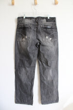 Parish Nation Distressed Patchwork Gray Jeans | 36
