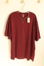 NEW Redhead Dark Red with Gray Stitching T-shirt | 2XL
