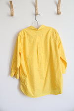 Lands' End Yellow Patterned Button Down Shirt | 12