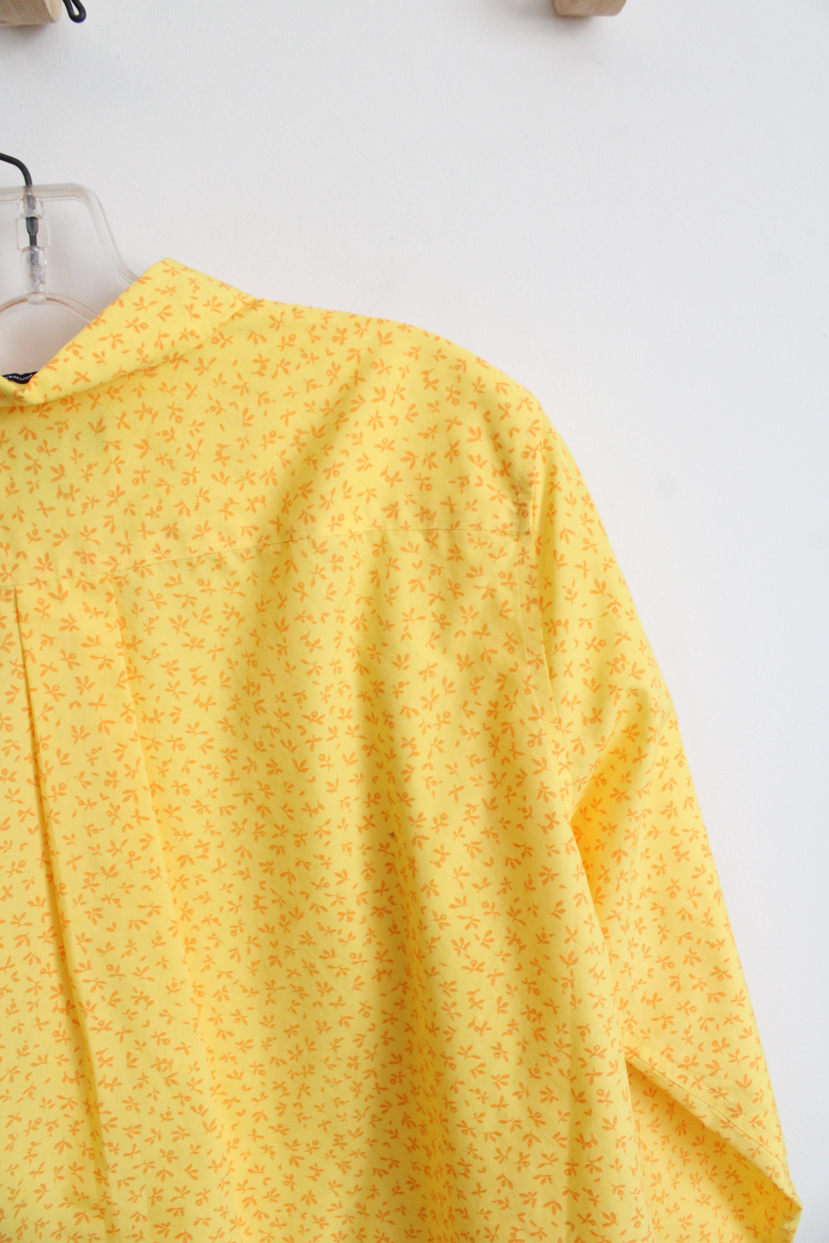 Lands' End Yellow Patterned Button Down Shirt | 12