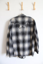 Vintage Allen MFG Co. Charcoal Gray Plaid Jacket | 48