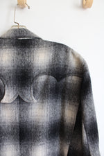 Vintage Allen MFG Co. Charcoal Gray Plaid Jacket | 48