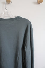 Patagonia Dusty Blue Logo Long Sleeved Shirt | Youth XL (14)