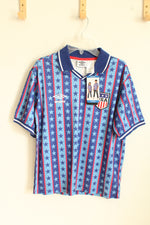 New Umbro Blue and Red USA Athletic Polo Shirt | 10/12