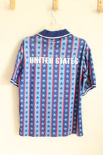 New Umbro Blue and Red USA Athletic Polo Shirt | 10/12
