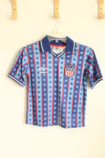 New Umbro Blue and Red USA Athletic Polo Shirt | 6/7