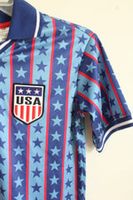 New Umbro Blue and Red USA Athletic Polo Shirt | 6/7
