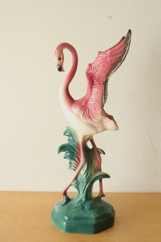 Porcelain Flamingo Mid-Century Figurine