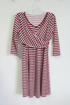Reb. In J. 220 Red Striped Wrap Dress | L