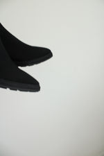 Rothy's The Lug Boot Onyx Black Knit Ankle Chelsea Boots | Size 7.5