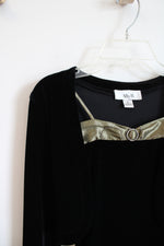 Ally B. Black Velvet & Green Dress & Shrug | Youth 16