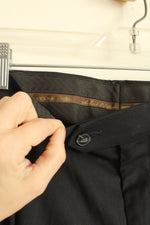 NEW Savane Heather Navy Pleated Dress Pants | 36X34